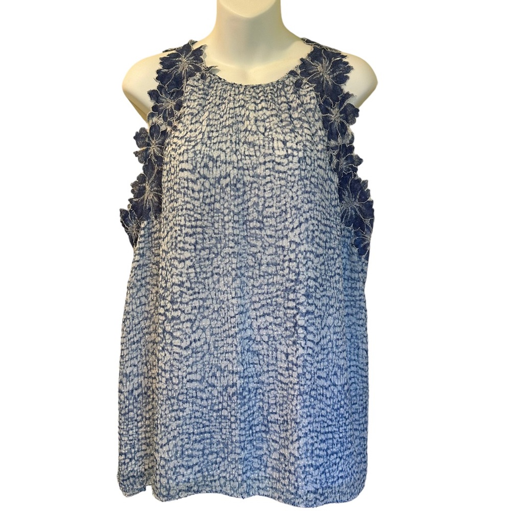 Max Studio Sophia Max Textured Lined Tank Top Sleeveless Shirt NWT